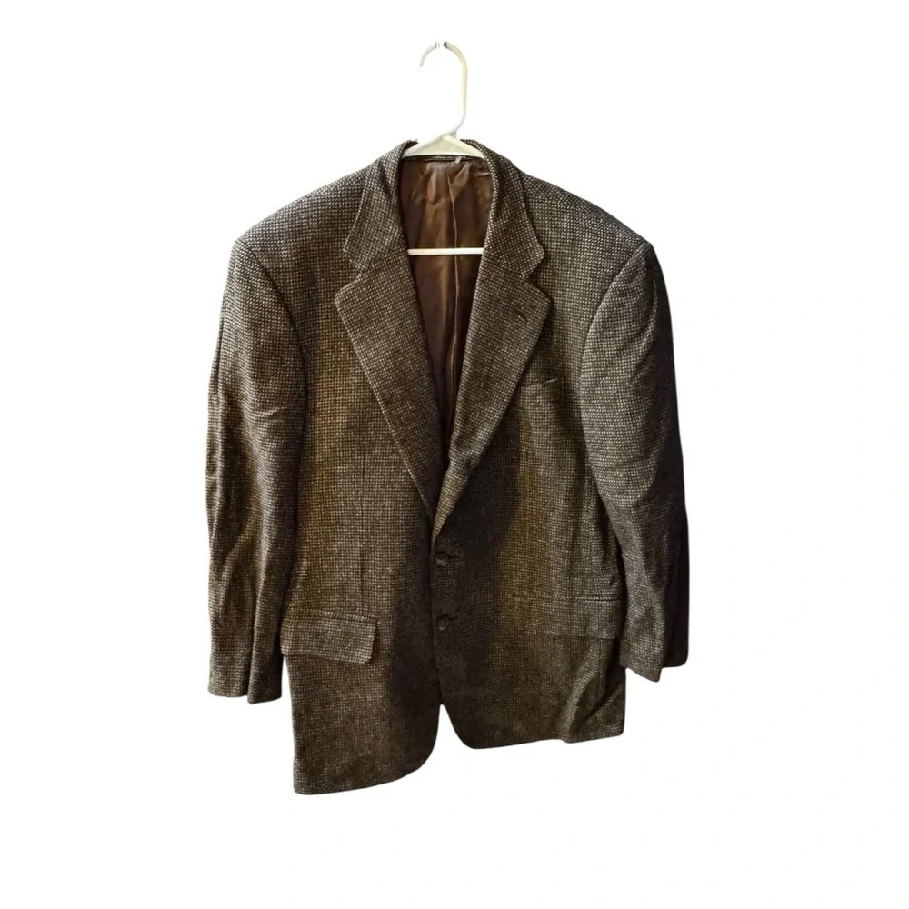 Neiman Marcus Ermenegildo‎ Zegna Dark Brown Tweed Blazer